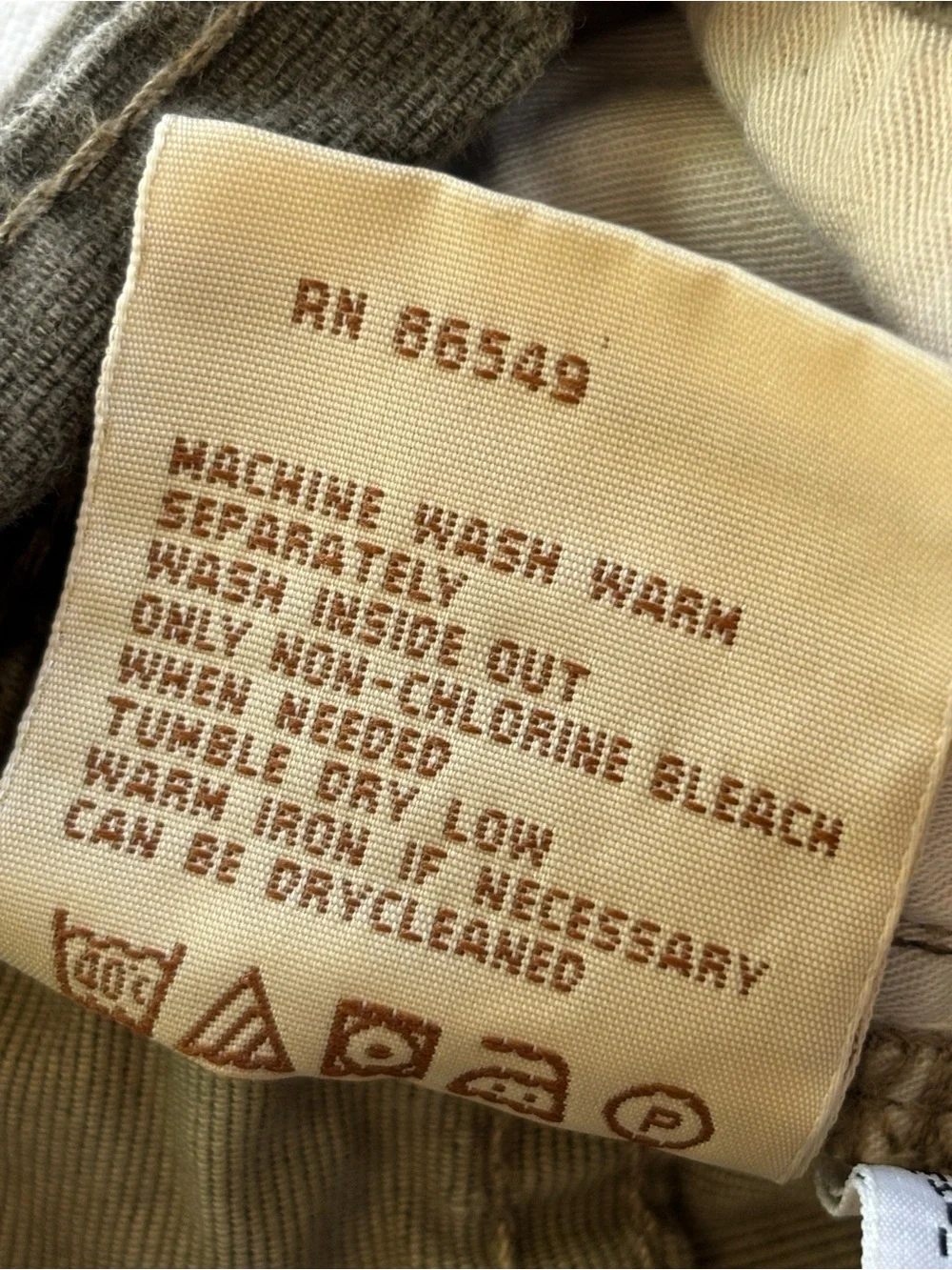 Tommy Bahama Classic Fit Corduroy Pants Olive Green Gray 35x30